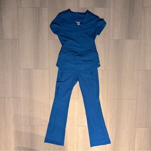 Grey’s Anatomy Scrub Top & Bottom Set - Women’s Extra-Extra Small (XXS) - Blue